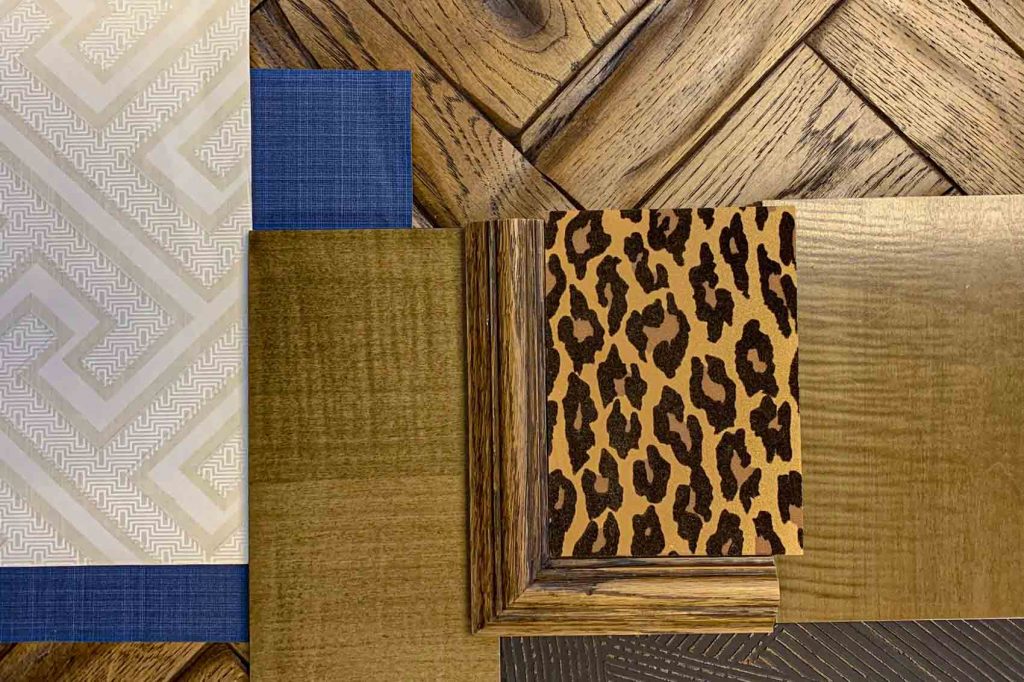 A selection of patterned and animal inspired neutral finishes